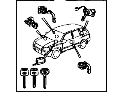 Toyota 69005-48220 Cylinder Set,  Lock