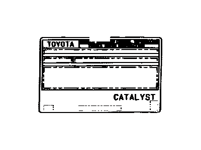 Toyota 11298-28350 Label,  Emission Control Information
