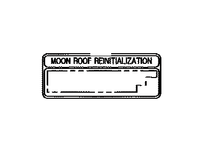 Toyota 63297-48020 Label,  Sliding Roof Caution