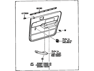 Toyota 67630-03011-B0 Board Sub-Assembly, Rear Door Trim, Passenger Side