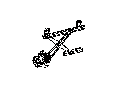 Toyota 69803-03010 Regulator Sub-Assembly, Rear Door Window, Passenger Side