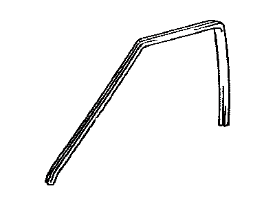 Toyota 62312-03010-J0 Weatherstrip, Front Door Opening Trim, Driver Side