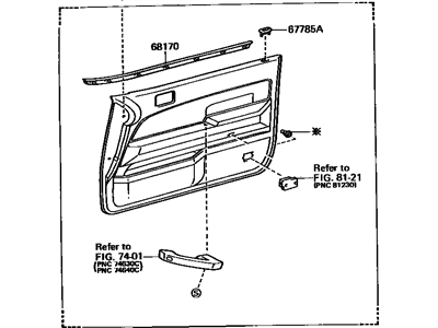 Toyota 67620-03011-B0 Board Sub-Assembly, Front Door Trim, Driver Side