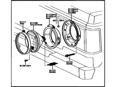 Toyota Land Cruiser Headlight - 81110-69235