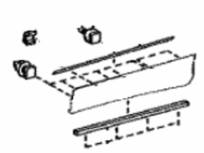 Toyota 75077-42010 Moulding,  Rear Door,  Outside RH
