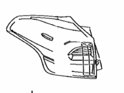 Toyota 81551-42211 Lens & Body,  Rear Combination Lamp,  RH