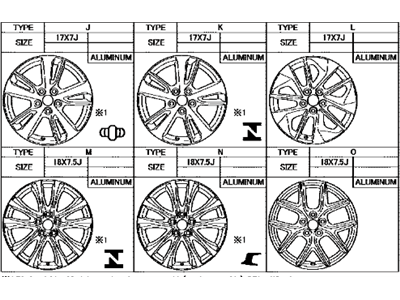 Toyota 42611-42470 Wheel,  Disc (For Spare)