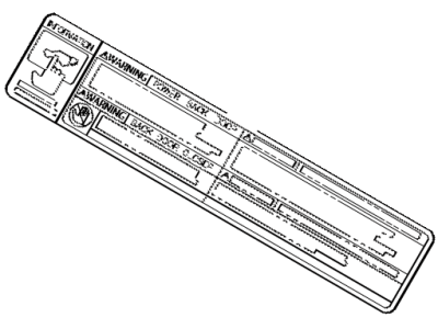 Toyota 74528-42011 Label,  Back Door Caution