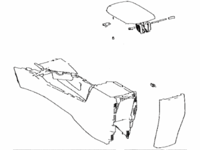 Toyota 58901-42090-C0 Box Sub-Assembly, Console, Rear