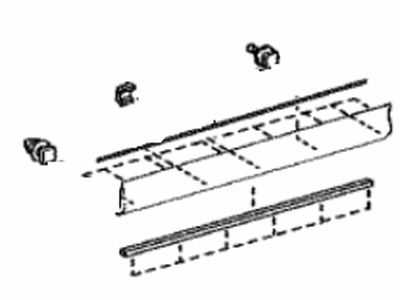 Toyota 75074-42010 Moulding,  Front Door,  Outside Lower LH