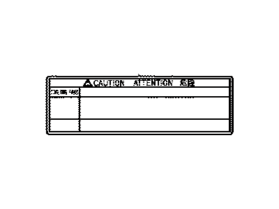 Toyota 16793-31020 Label,  Cooling Fan Information
