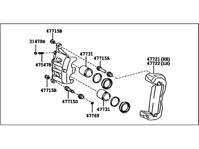 Toyota 47730-0E030 Cylinder Assy,  Front Disc Brake,  RH