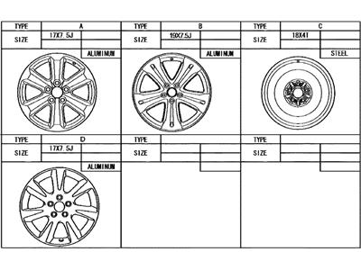 Toyota 42611-0E540 Wheel,  Disc