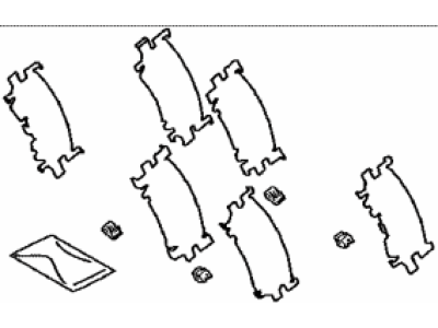 Toyota 04946-33090 Shim Kit,  Anti Squeal(For Rear Disc Brake)