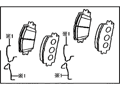 Toyota 04465-33440 Pad Kit,  Disc Brake,  Front