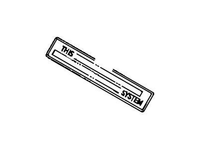 Toyota 74515-14010 Plate,  Theft Warning