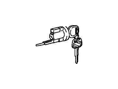 Toyota 69057-16140 Cylinder & Key Set,  Ignition Switch Lock