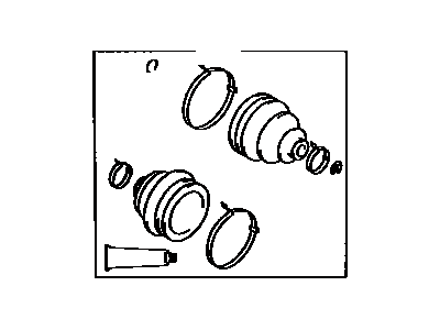 Toyota 04438-16040 Boot Kit,  Front Drive Shaft,  In & Outboard,  LH