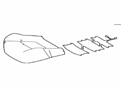 Toyota 71071-10B40-C4 Cover,  Front Seat Cushion,  RH(For Separate Type)