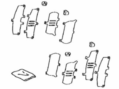 Toyota 04945-76010 Shim Kit,  Anti Squeal,  Front