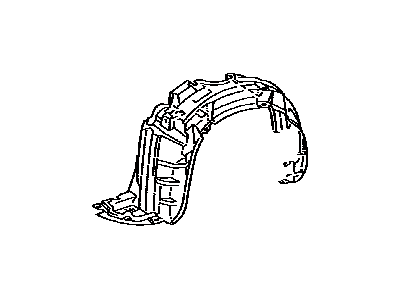 Scion 53876-52091 Liner,  Front Fender,  LH