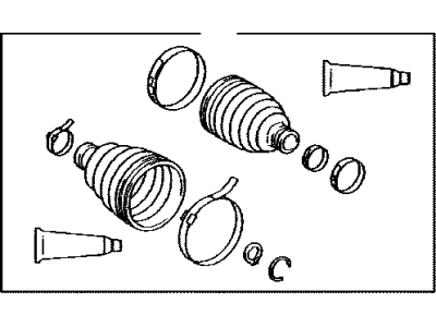 Toyota 04438-52041 Boot Kit, Front Drive Shaft, In & Outboard, Passenger Side