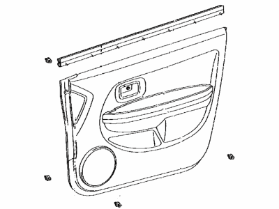 67610-5C200-B0 Toyota Board Sub-Assembly, Front Door Trim, Passenger Side Illustration 1 of 1