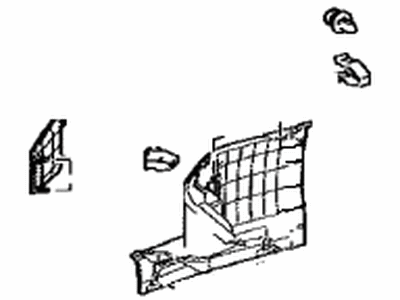 Toyota 76974-47020-C0 Cover, Rear Under Side, Driver Side