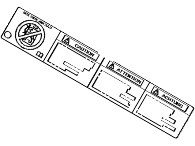 Toyota 74596-60010 Label,  Side Air Bag Caution