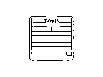 Toyota 11298-50522 Label,  Emission Control Information