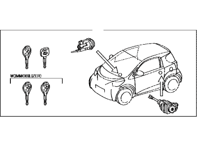 Scion 69005-52E80 Cylinder Set,  Lock