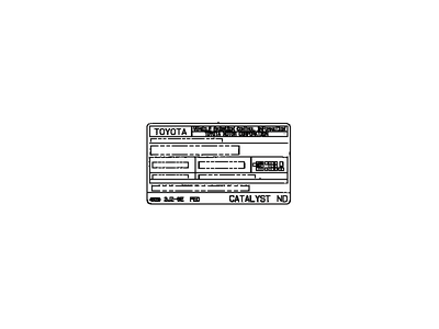 Toyota 11298-46034 Emission Label