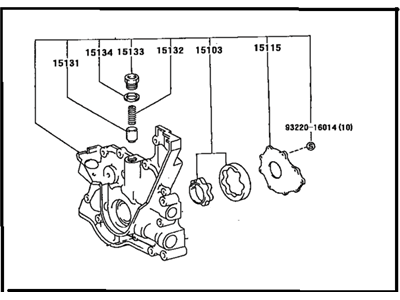 Toyota 15100-46051 Pump Assy,  Oil