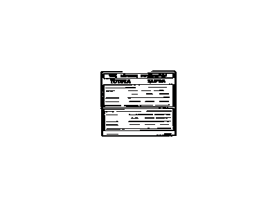 Toyota 42661-14590 Tire Info Label