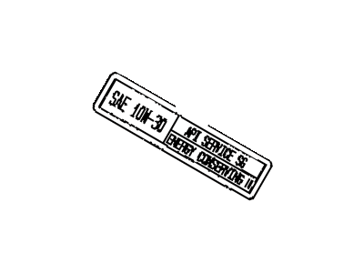 Toyota 15369-46030 Oil Caution