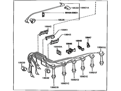 Toyota Spark Plug Wire - 90919-29095