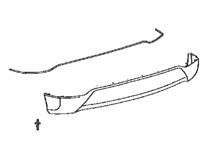 Toyota 76092-52020-E1 Spoiler Sub-Assy,  Rear Lower