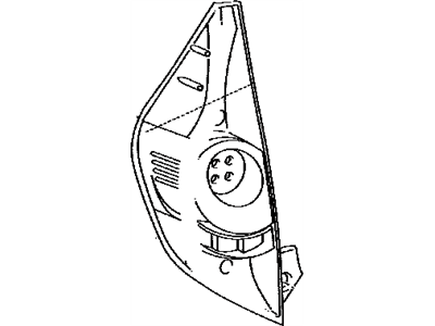 Toyota 81551-52D50 Lens & Body,  Rear Combination Lamp,  RH