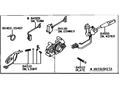 Toyota Camry Turn Signal Switch - 84310-1A171