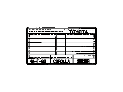 Toyota 11298-16860 Emission Label