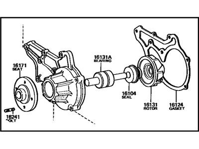 Toyota Cressida Water Pump - 16110-49086-77