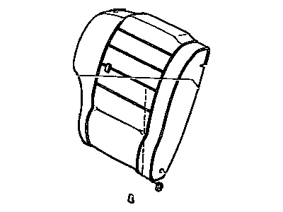 71077-14711-01 Toyota Cover, Rear Seat Back, Passenger Side (For Separate Type) Illustration 1 of 1
