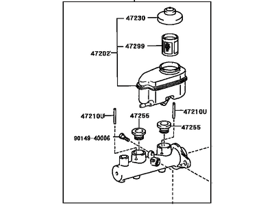 Toyota 47201-33101 Cylinder Sub-Assy,  Brake Master