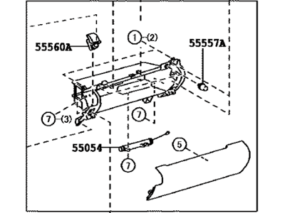 Toyota 55303-06391-A0 Panel Sub-Assembly, Instrument, Lower