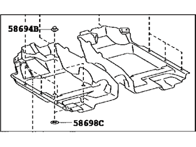 Toyota 58510-06470-C0 Carpet Assy,  Floor,  Front