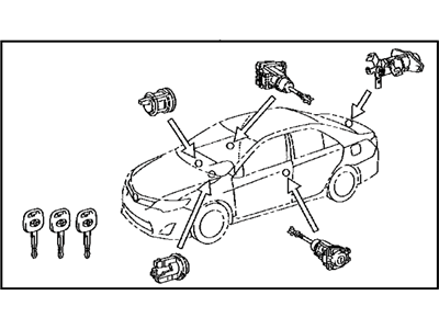 Toyota 69005-06601 Cylinder Set,  Lock