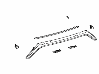 Toyota 76801-06610 Garnish Sub-Assy,  Luggage Compartment Door,  Outside