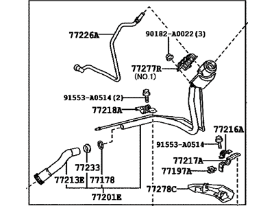 Toyota 77210-06170 Pipe,  Fuel Tank Filler