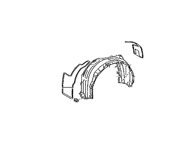Toyota 53806-06051 Shield Sub-Assy,  Front Fender Splash,  LH