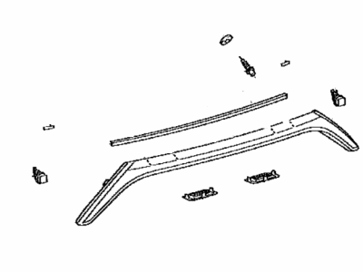 Toyota 76801-06A80 Garnish Sub-Assy,  Luggage Compartment Door,  Outside
